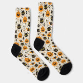 Niedliches Retro Halloween-Muster Socken (Rechts)