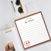 Niedliches Retro Herz zurück zur Schule braun Notizblock