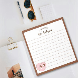 Niedliches Retro Herz zurück zur Schule braun Notizblock