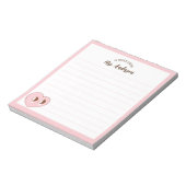 Niedliches Retro-Herz zurück zur Schule Notizblock (Rotiert)