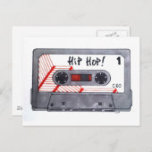 Niedliches Retro Hip Hop Mixtape Postkarte (Vorne/Hinten)