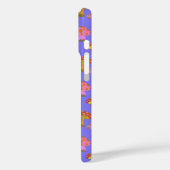 Niedliches Retro-Hippie-Pilzmuster im Lila Case-Mate iPhone Hülle (Rückseite / Links)