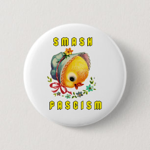 Niedliches Retro-Kick - Schmutz Faschismus Button