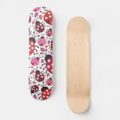Niedliches Retro-Ladybug-Musterskateboard Skateboard (Vorderseite)