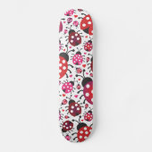 Niedliches Retro-Ladybug-Musterskateboard Skateboard (Vorderseite)