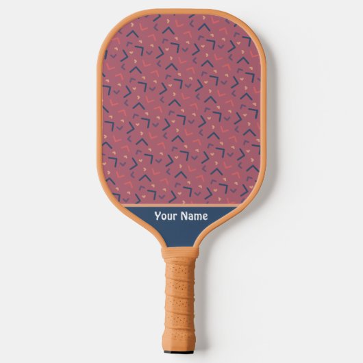 Niedliches Retro-Muster Pro Pickleball-Paddel Pickleball Schläger (Rückseite)