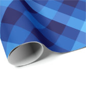 Niedliches Retro Ocean Blue Wrapping Paper Geschenkpapier (Rolleneckpunkt)