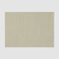 Niedliches Retro Olive Green Gingham Kariertes Mus