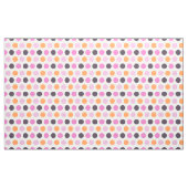 Niedliches Retro Orange Lila Pink Polka Dot Muster Stoff (Yard (91,4 cm))