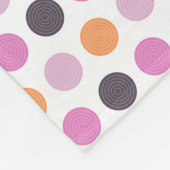 Niedliches Retro orange lila rosa Fleecedecke (Ecke)