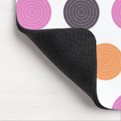 Niedliches Retro orange lila rosa Mousepad (Ecke)