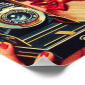 Niedliches Retro-Paar Poster (Ecke)