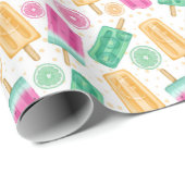 Niedliches Retro Pastell Ice Creme Muster Geschenkpapier (Rolleneckpunkt)