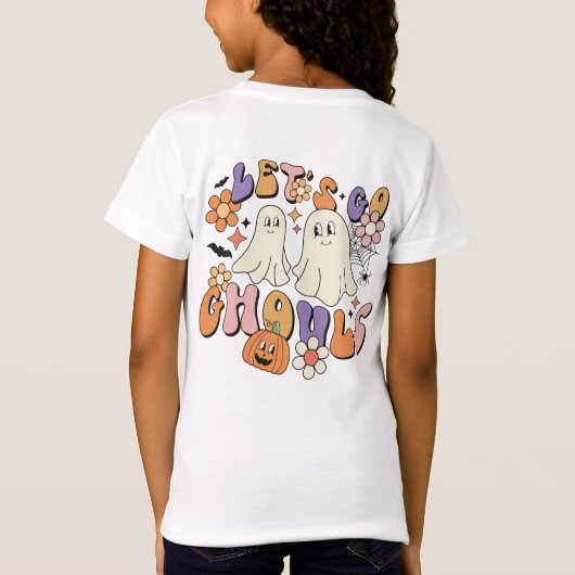Niedliches Retro-Print Halloween Spooky Ghost-Hemd T-Shirt (Rückseite)