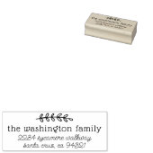 Niedliches Retro-Skript und Rustikale Zweigstellen Gummistempel (Stempel)