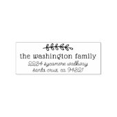 Niedliches Retro-Skript und Rustikale Zweigstellen Gummistempel (Prägung)