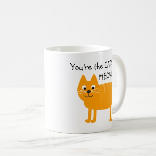 Niedliches Retro Sprichwort Orange Katze Einen Nam Kaffeetasse (VorderseiteRechts)