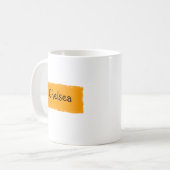 Niedliches Retro Sprichwort Orange Katze Einen Nam Kaffeetasse (Vorderseite Links)