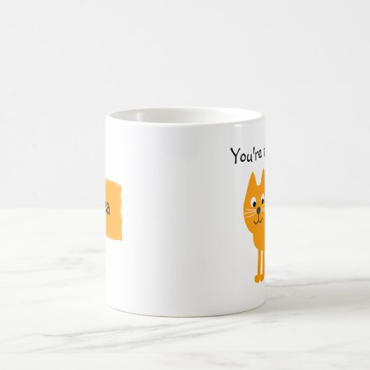 Niedliches Retro Sprichwort Orange Katze Einen Nam Kaffeetasse (Mittel)