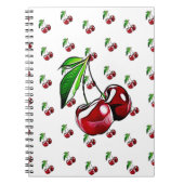 Niedliches Retro Style Cherry-Notebook Notizblock (Vorderseite)