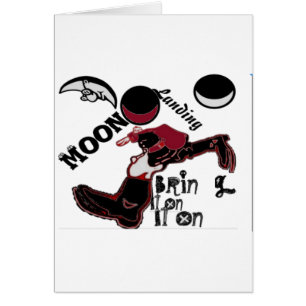 Niedliches Retro-Vintag bringen auf Mondlandung Ho