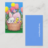 niedliches Retro Vintag Osterhasen Visitenkarte (Vorne/Hinten)