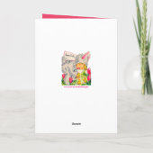 Niedliches Retro Vintag Osterkind Urlaub Feiertagskarte (Rückseite)