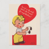 Niedliches Retro Vintag Valentine Postkarte (Vorderseite)