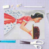 niedliches Retro-Vintages Degustationsbacken Seidenpapier (Handwerk)