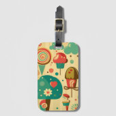 Niedliches Retro-Vintages Eis Gepäckanhänger (Vorderseite Vertikal)