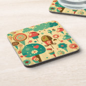 Niedliches Retro-Vintages Eis Getränkeuntersetzer (Linke Seite)