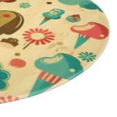 Niedliches Retro-Vintages Eis Schneidebrett (Ecke)