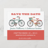 Niedliches Retro-Vintages Fahrrad Save the Date (Vorne/Hinten)