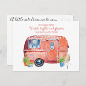 Niedliches Retro-Vintages Glamper Postkarte (Vorne/Hinten)