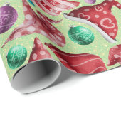 Niedliches Retro-Vintages Gnome-Muster Geschenkpapier (Rolleneckpunkt)