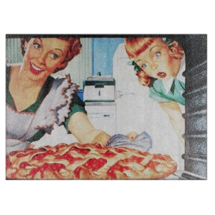 Niedliches Retro-Vintages Kuchen Schneidebrett