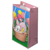 Niedliches retro Vintages Osterhasen-Party Kleine Geschenktüte (Rückseite Schrägansicht)