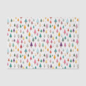 Niedliches Retro-Weihnachtsbaumgewebe Seidenpapier (Vorderseite)