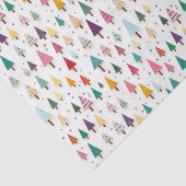 Niedliches Retro-Weihnachtsbaumgewebe Seidenpapier (Ausschnitt)