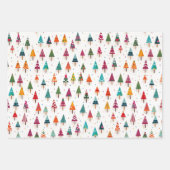 Niedliches Retro-Weihnachtsbaumumschlagpapier Geschenkpapier Set (Vorderseite 2)