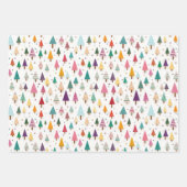 Niedliches Retro-Weihnachtsbaumumschlagpapier Geschenkpapier Set (Vorderseite)