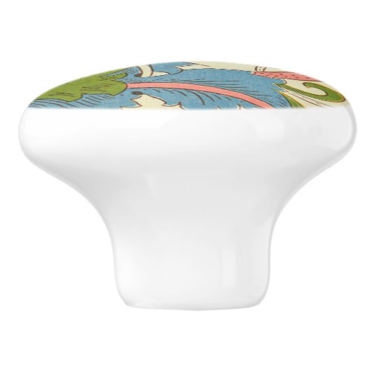 Niedliches Retromuster Willam Morris blumenhell Keramikknauf (Seitenansicht)