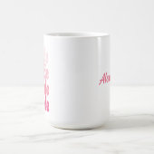 Niedliches Retropinke, personalisiert mit Namen Kaffeetasse (Mittel)