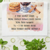 Niedliches Rezept für irischen Kaffee Geschirrtuch (Gefaltet)