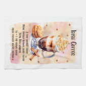 Niedliches Rezept für irischen Kaffee Geschirrtuch (Horizontal)