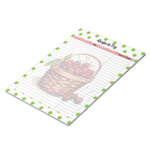 Niedliches Rezept Notepad Notizblock (angewinkelt)