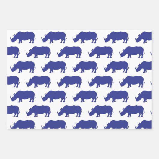 Niedliches Rhinoceros Geschenkpapier Set (Vorderseite 2)