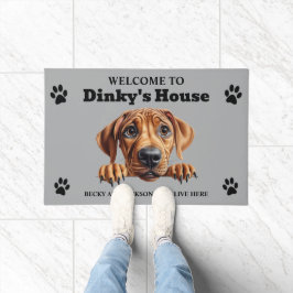 Niedliches Rhodesian Ridgeback Dog Foto Fußmatte