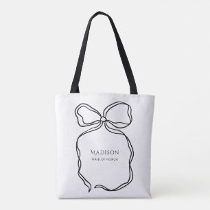 Niedliches Ribbon Doodle Personalisierte Trauzeugi Tasche