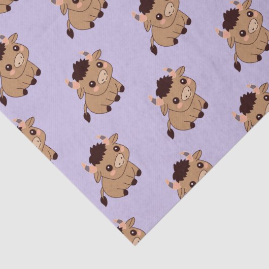 Niedliches Rindermuster Seidenpapier (Detail)